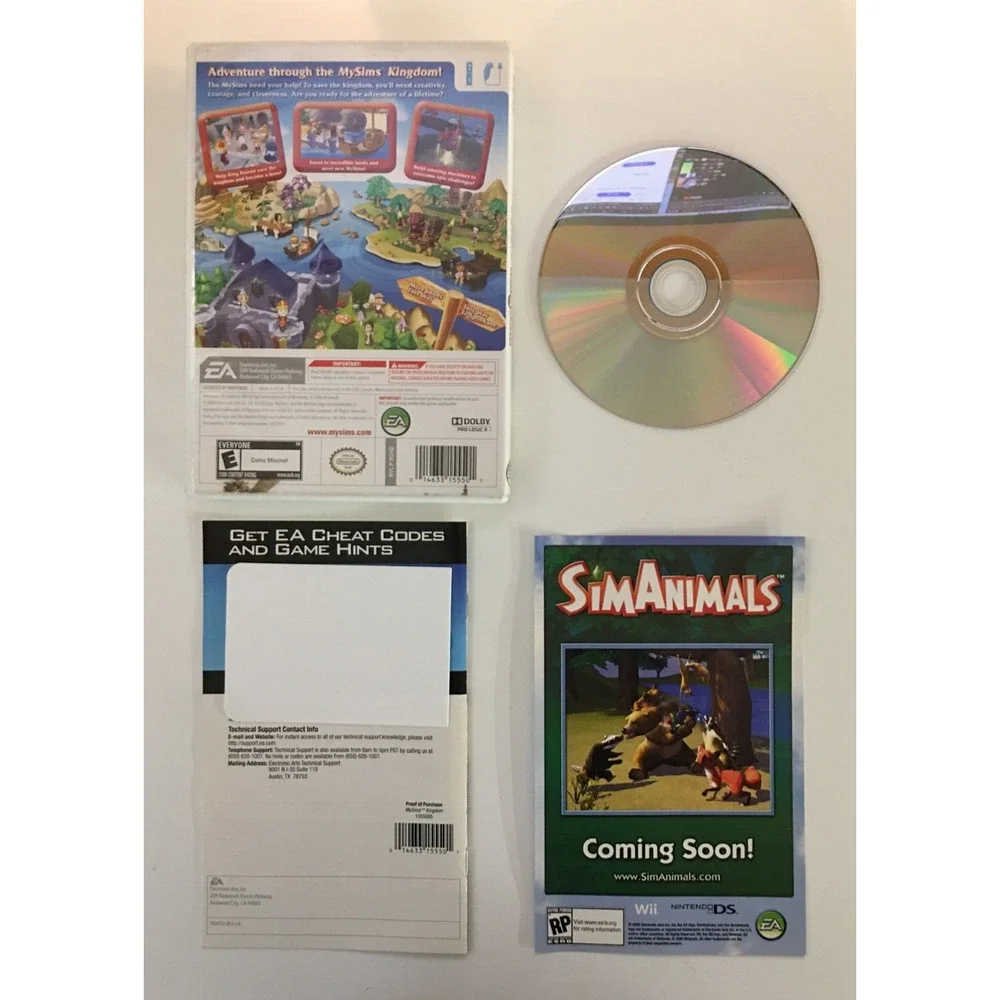 MySims Kingdom (Nintendo Wii, 2008) EA Games - CIB Complete - US Seller